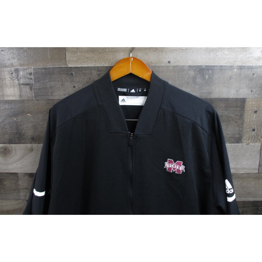 Mississippi State Bulldogs Jacket Mens 2XL Black College Football Adidas Zip